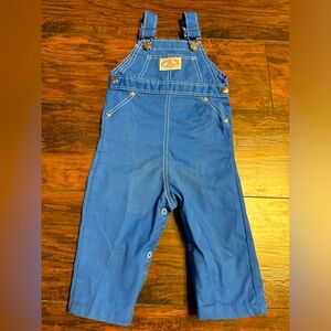 Vintage Healthtex Overalls Baby Size 24 Months Blue/White